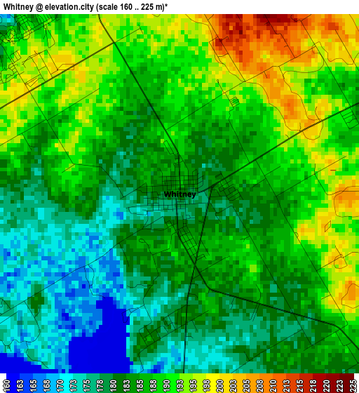 Whitney elevation map