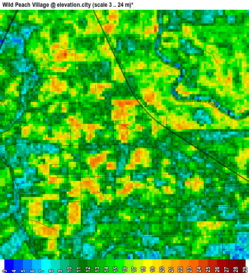 Wild Peach Village elevation map