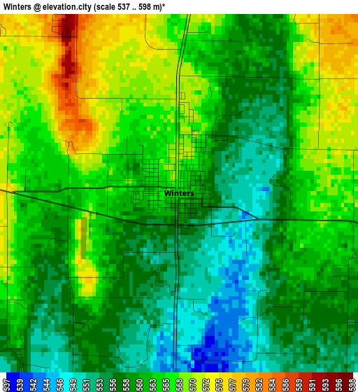 Winters elevation map