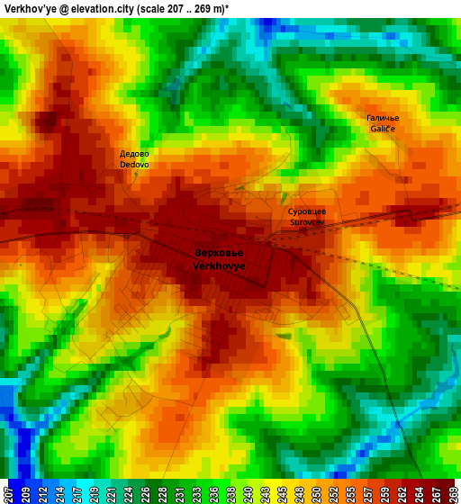 Verkhov’ye elevation map