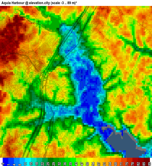 Aquia Harbour elevation map