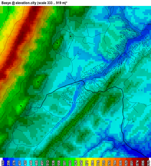 Basye elevation map