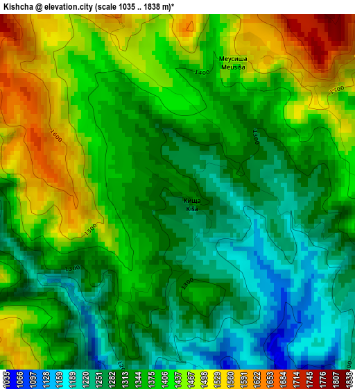 Kishcha elevation map