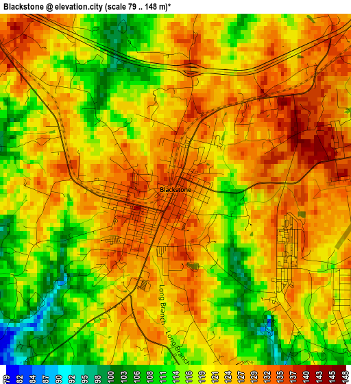 Blackstone elevation map