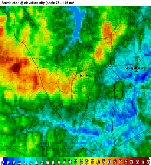 Brambleton elevation map