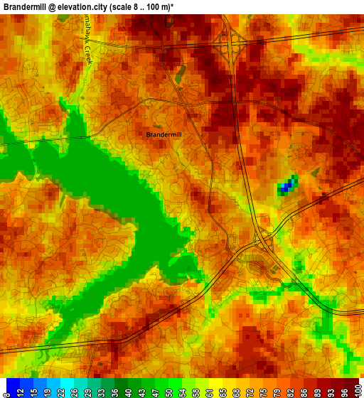 Brandermill elevation map