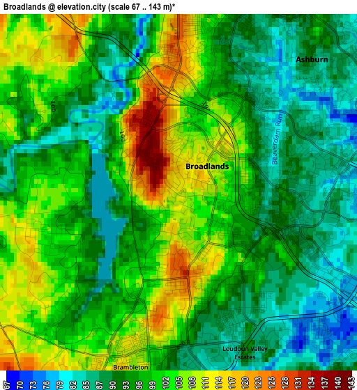 Broadlands elevation map