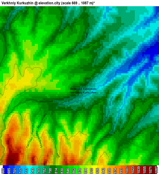 Verkhniy Kurkuzhin elevation map