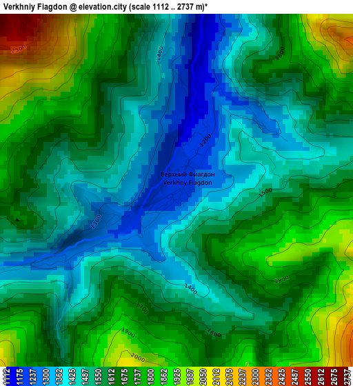 Verkhniy Fiagdon elevation map