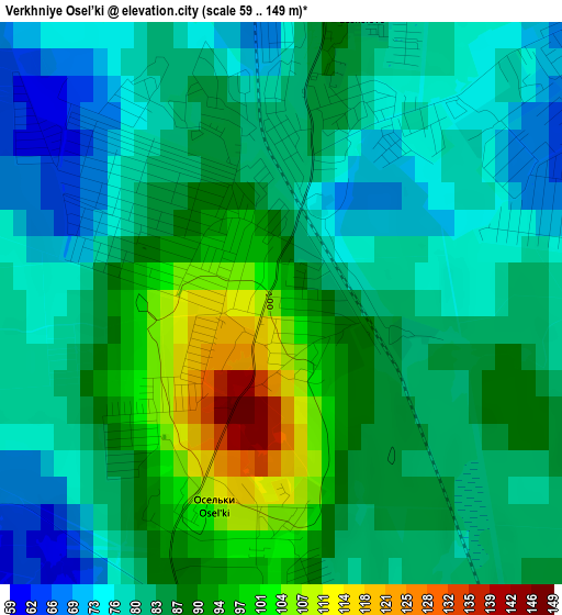 Verkhniye Osel’ki elevation map