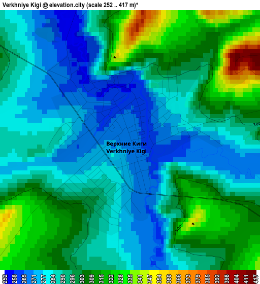 Verkhniye Kigi elevation map