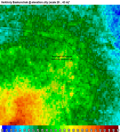 Verkhniy Baskunchak elevation map