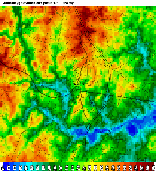 Chatham elevation map