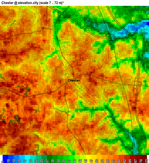 Chester elevation map