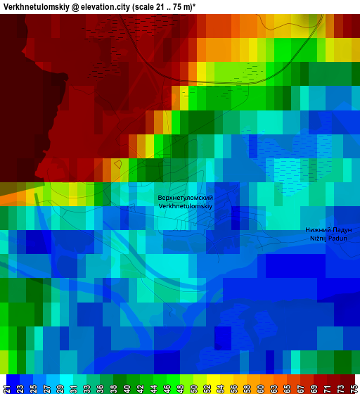 Verkhnetulomskiy elevation map