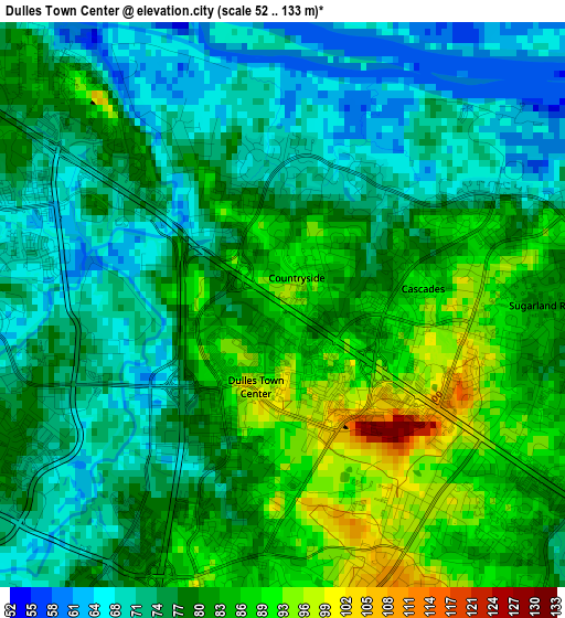 Dulles Town Center elevation map