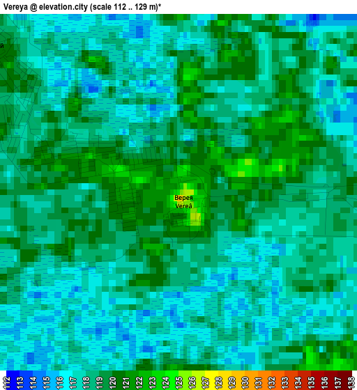 Vereya elevation map