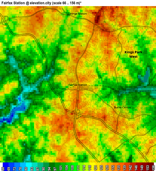 Fairfax Station elevation map