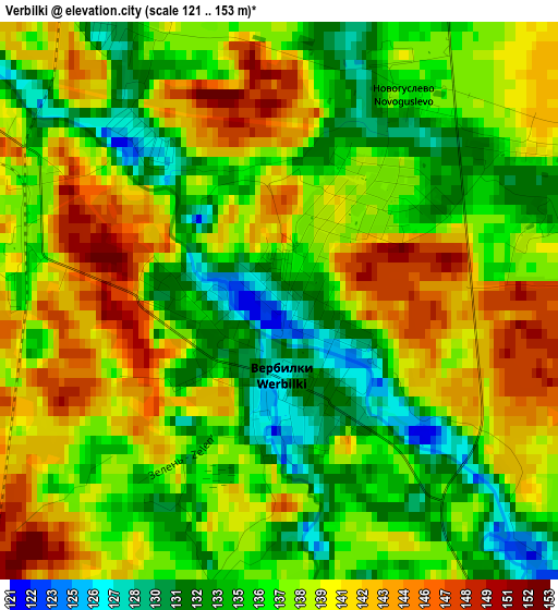 Verbilki elevation map