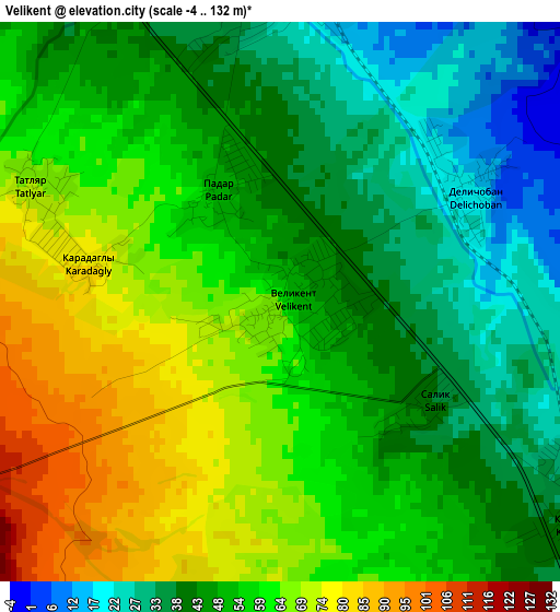 Velikent elevation map