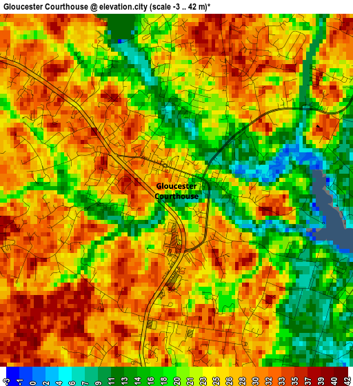 Gloucester Courthouse elevation map