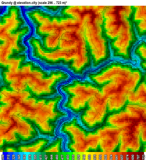 Grundy elevation map