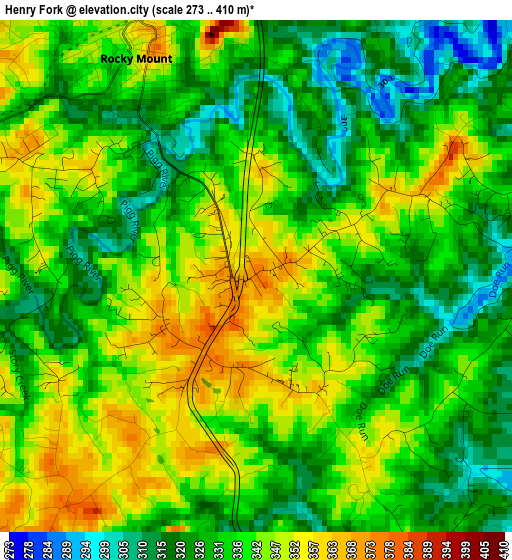 Henry Fork elevation map