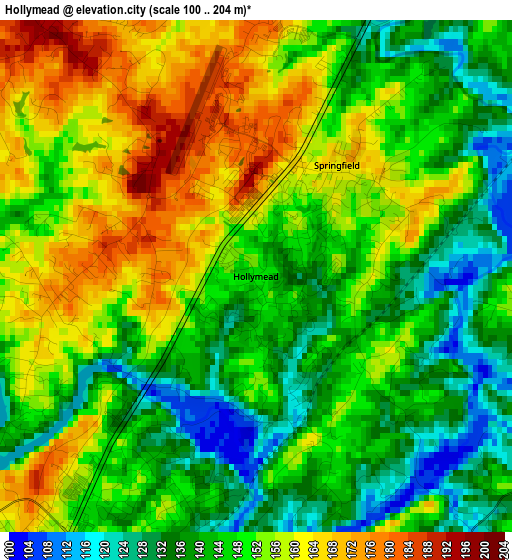 Hollymead elevation map