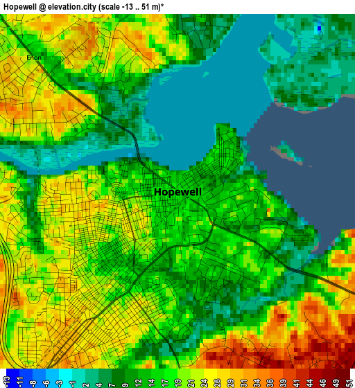 Hopewell elevation map