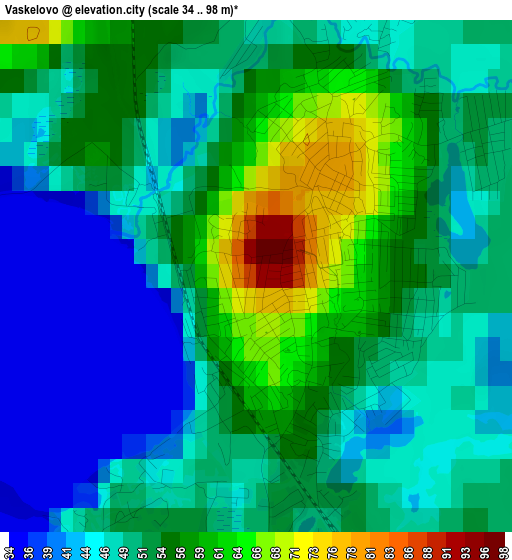 Vaskelovo elevation map