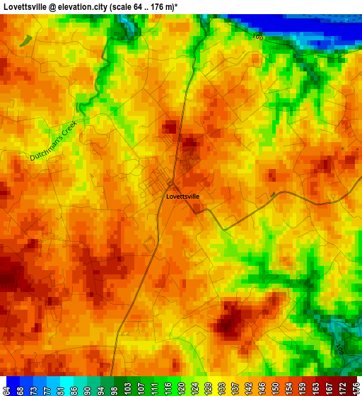 Lovettsville elevation map