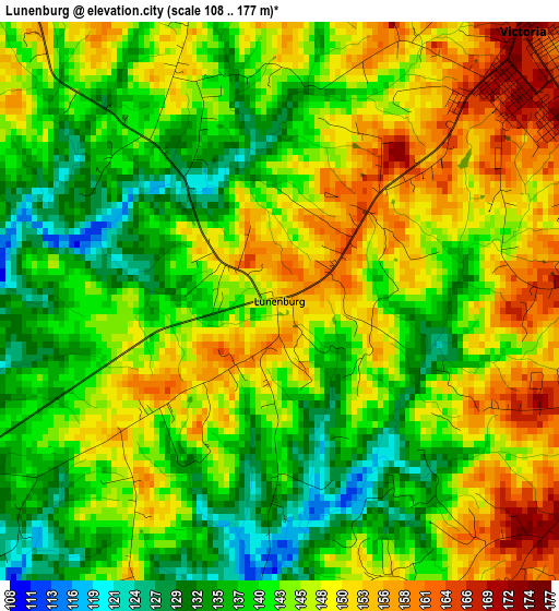 Lunenburg elevation map