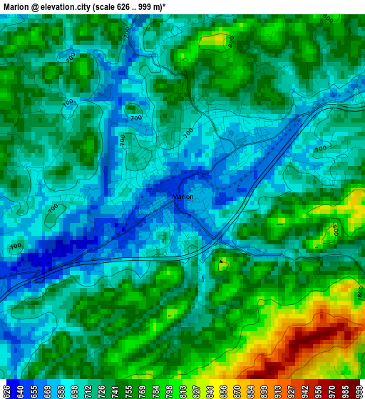 Marion elevation map