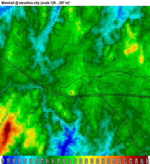 Marshall elevation map