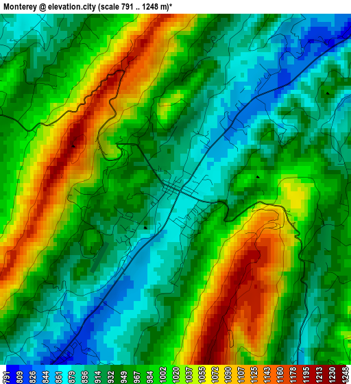 Monterey elevation map