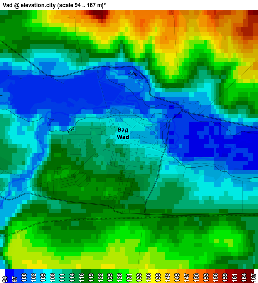 Vad elevation map