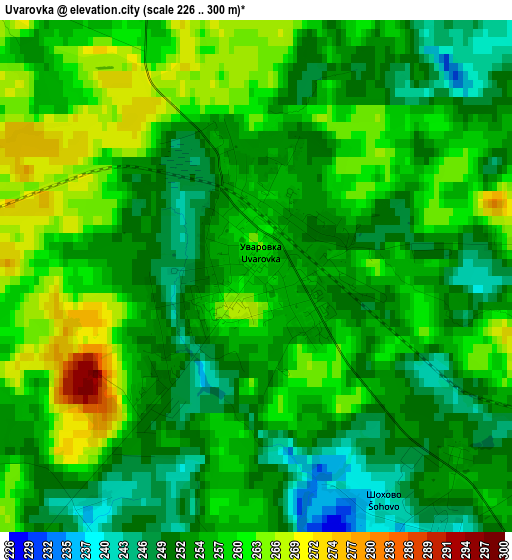 Uvarovka elevation map