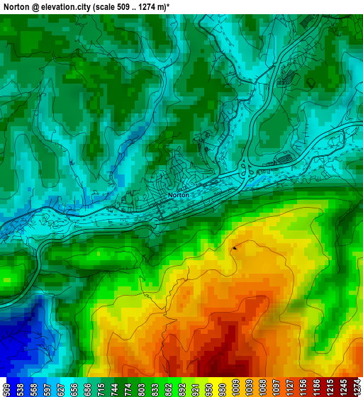 Norton elevation map