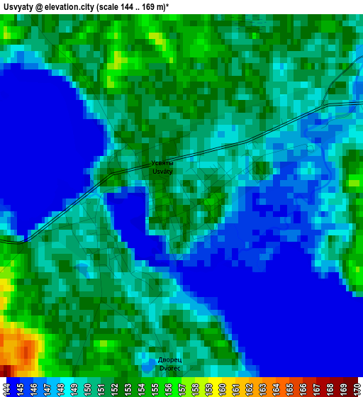 Usvyaty elevation map