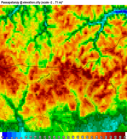 Passapatanzy elevation map