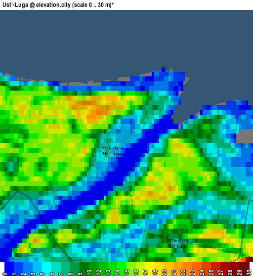 Ust’-Luga elevation map