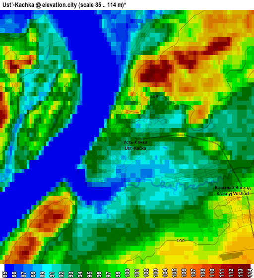 Ust’-Kachka elevation map