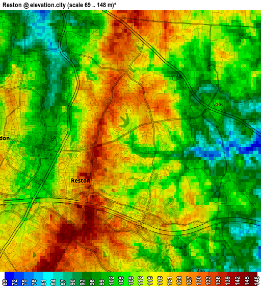 Reston elevation map