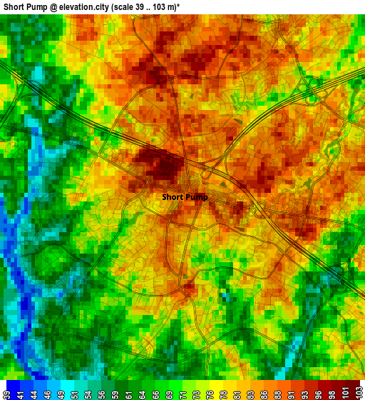 Short Pump elevation map