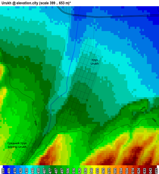 Urukh elevation map