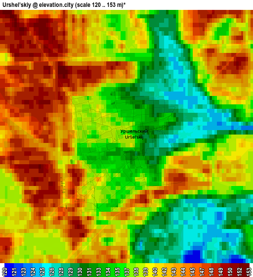 Urshel’skiy elevation map