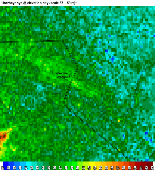 Urozhaynoye elevation map