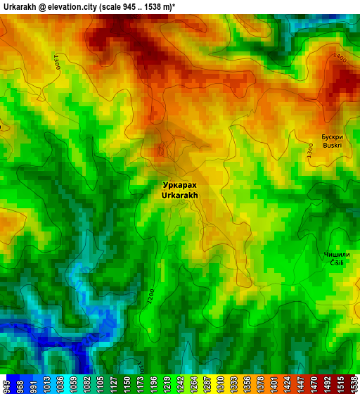 Urkarakh elevation map