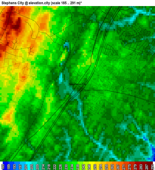 Stephens City elevation map