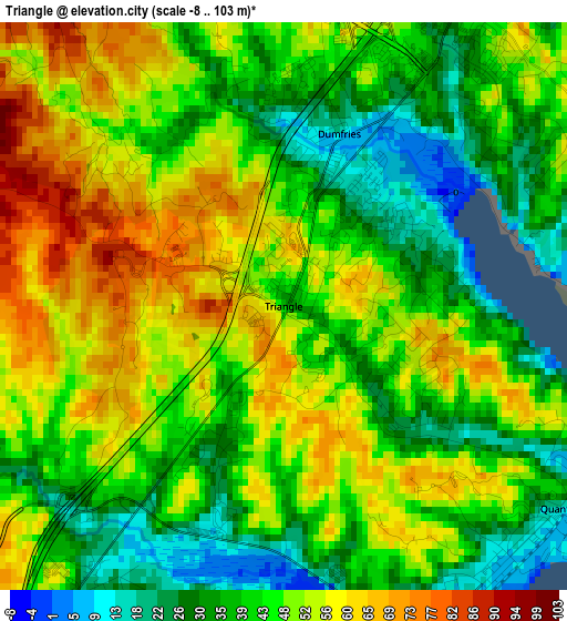 Triangle elevation map